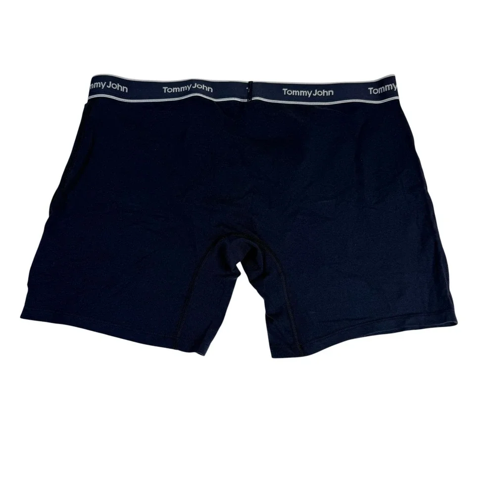 Tommy John Mens XL Navy Blue Second Skin Cotton Stretch Boxer Briefs 2302
